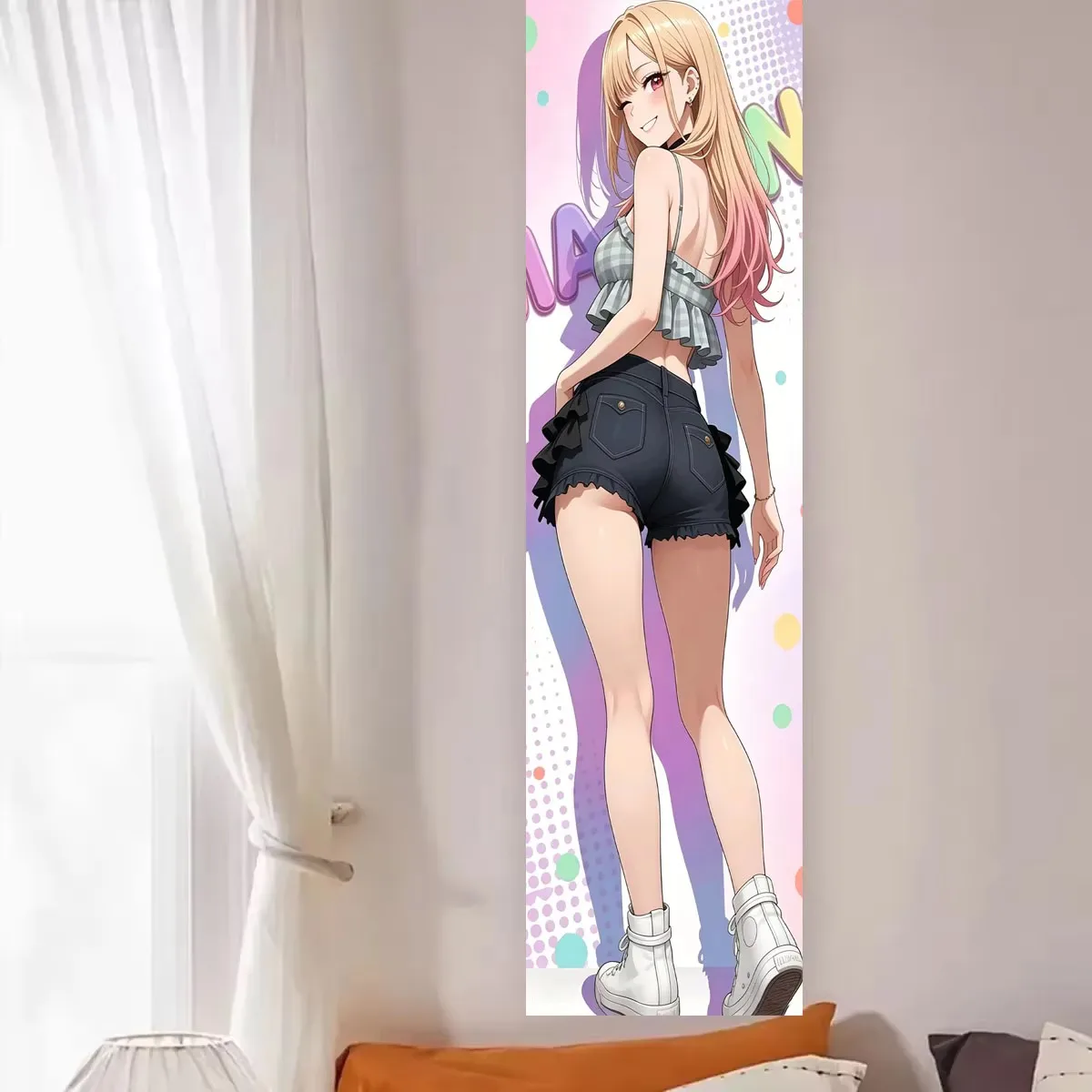 K-Kitagawa Inspired Anime Girl Tapestry, Uniform Outfit Large Wall Decor for Bedroom Dormitory Aesthetic Room Gift