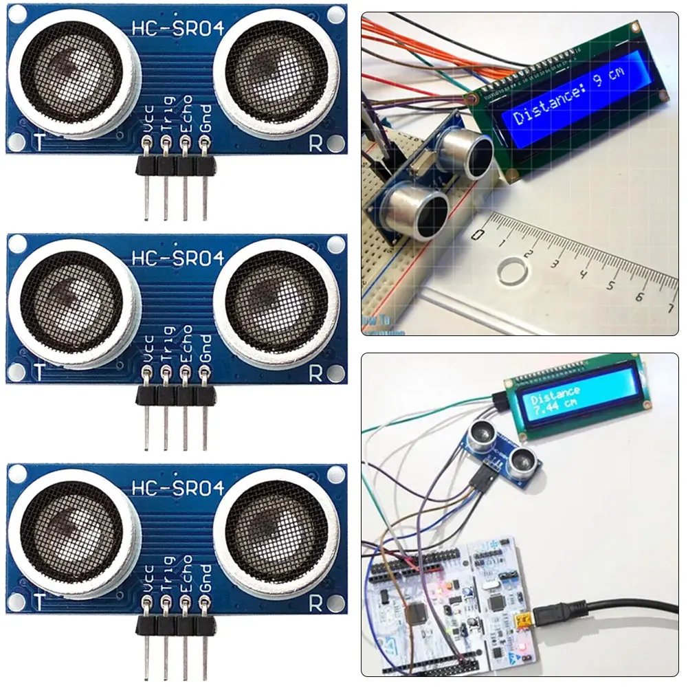 3 stuks HC-SR04P ultrasone bereikmodule 3-5,5 V breedspanning elektronische componenten