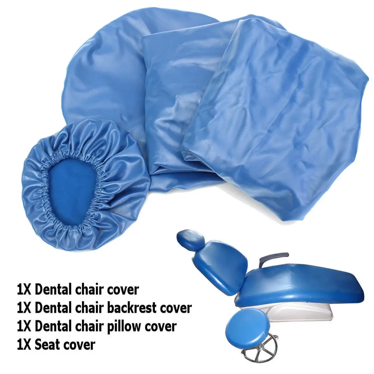 

1 Set Dental Chair Cover Unit PU Leather Seat Elastic Waterproof Protective Protector Dentist Equipment Dentista Dentistry Lab