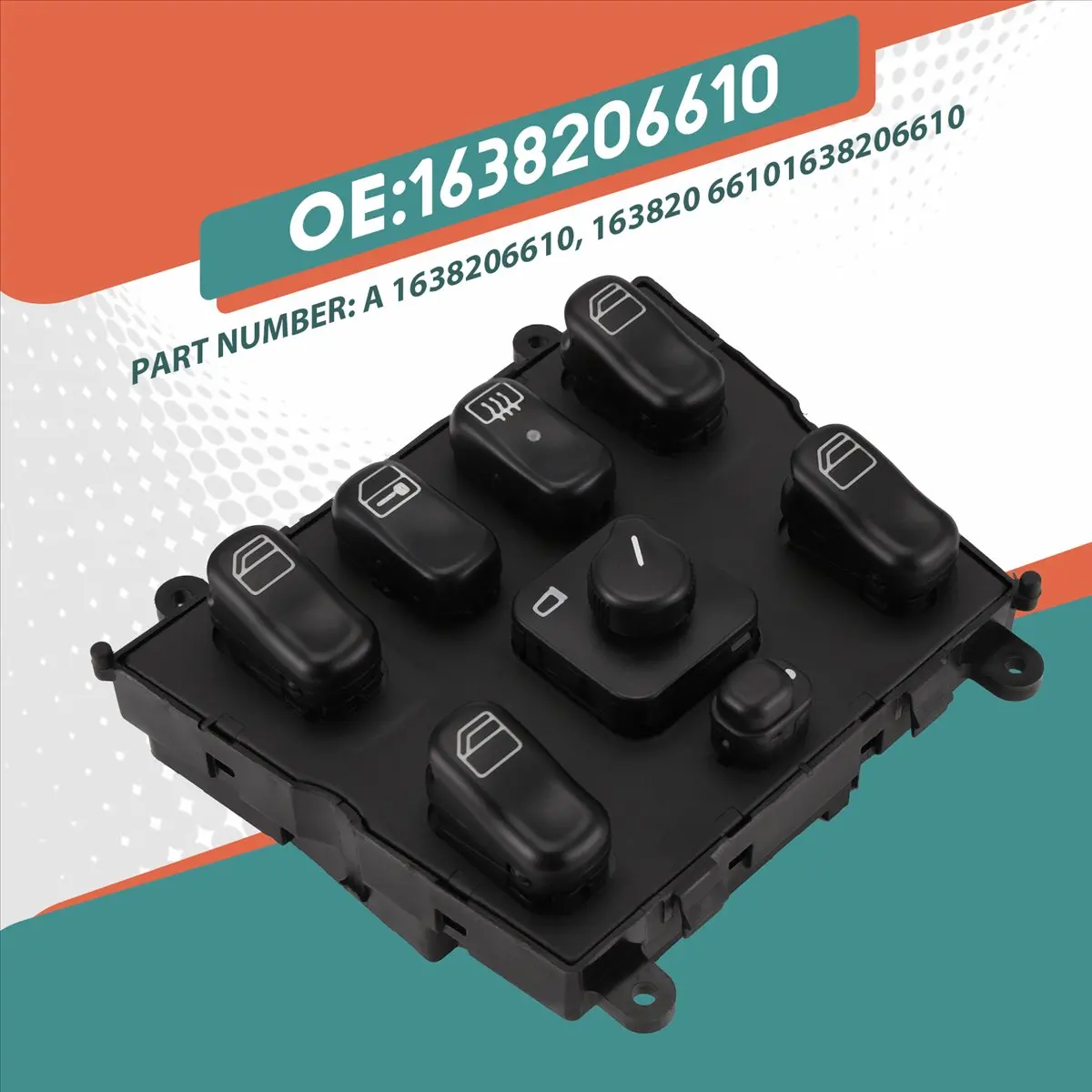 Super Sale Power Window Switch for Mercedes Benz ML W163 ML320 ML430 1998-2002 1998 1999 a 1638206610 A1638206610