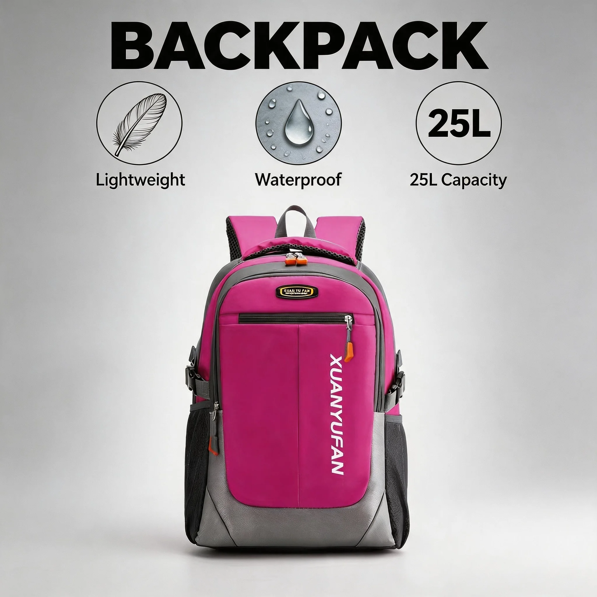 Multifunctional Nylon Casual Backpack for Travel Outdoor Activities Unisex Hiking Mountaineering Daypack for Camping Daily Use