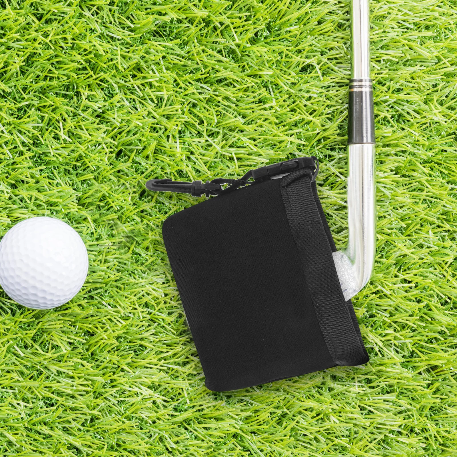 Wasserdichte Golfball-Reinigungstasche, Schrubber-Tasche für Club-Gesichtsrillen, tragbarer Golf-Zubehör-Reiniger mit abnehmbarem Clip