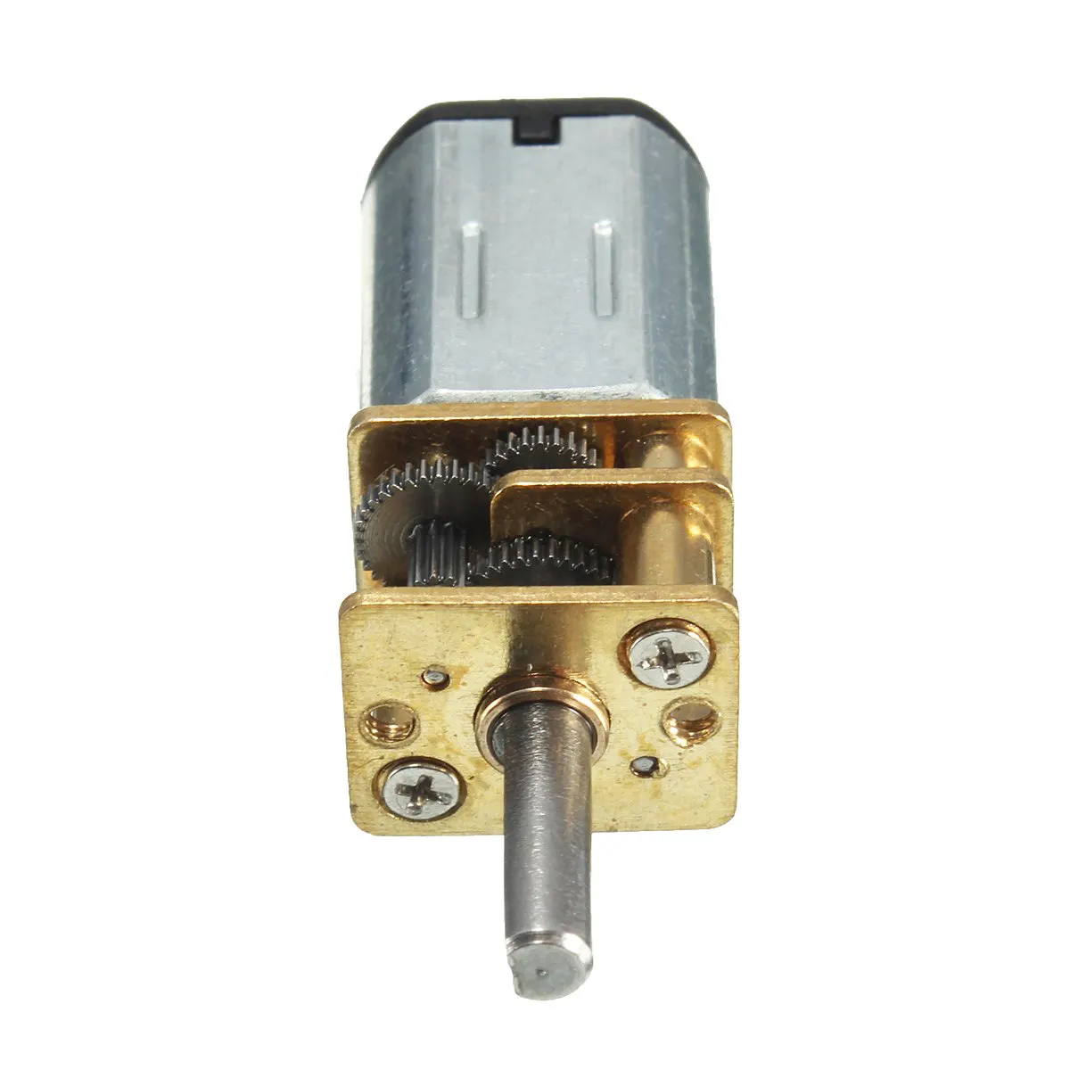 Dc 6V Silver Golden Mini Reduction Gear Motor 36Mm Total Length 12Mm Diameter 26Mm Height 3Mm Shaft 30Rpm for Rc Car Robot DIY