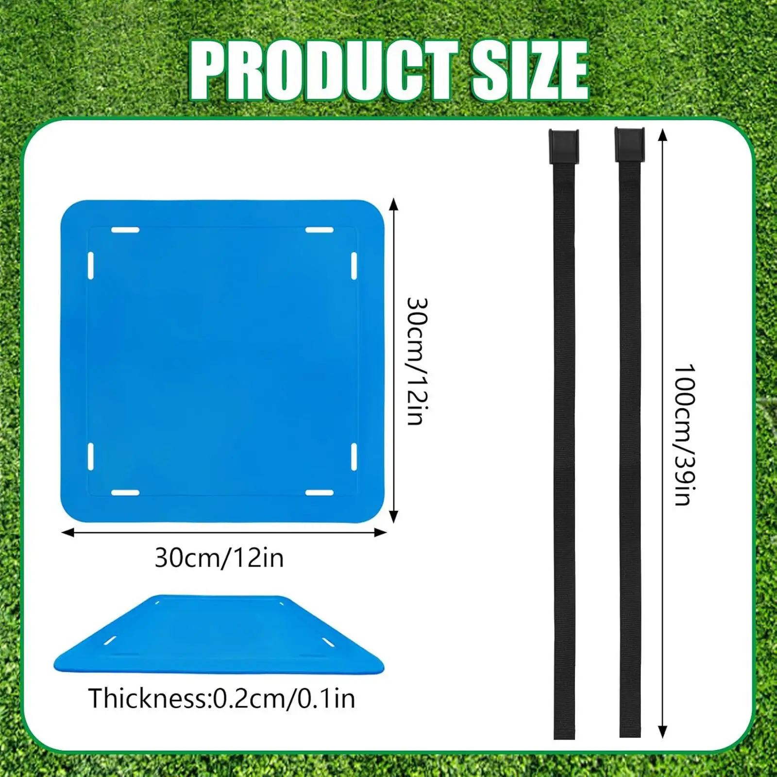 Bersaglio per porta da calcio da 4 pezzi con cinghie lunghe regolabili, miglioramento della precisione, attrezzatura da allenamento per calcio premium