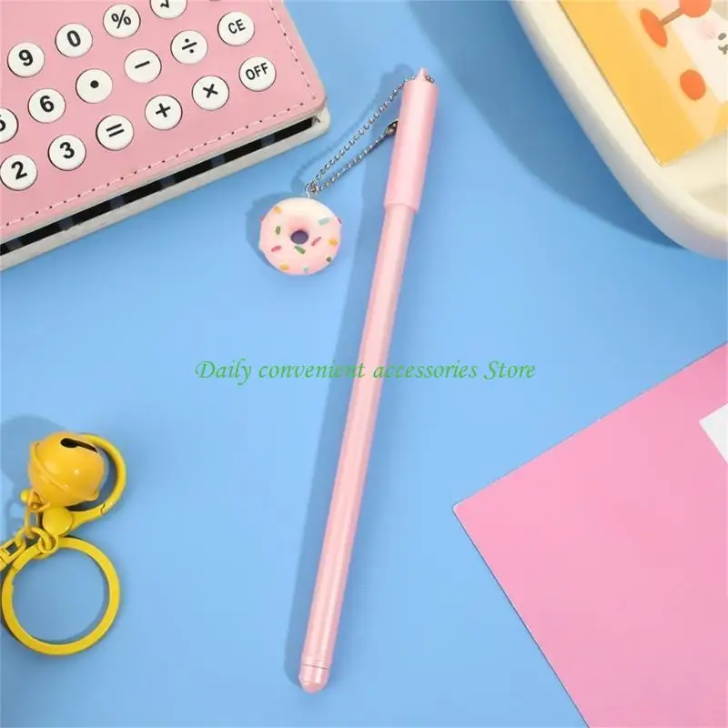 

97QB 6Pcs Lovely Desserts Gel Pen School Writing Supplies for Women Student Writing Noting Journaling