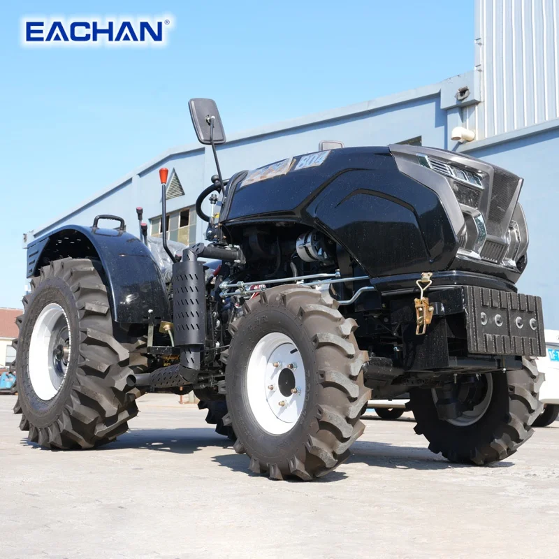 

High Quality Mini Diesel Tractor Four Wheel Drive Power Tillage Tractor 80 HP Rubber Tire Rice Field Farm Tractors Customized
