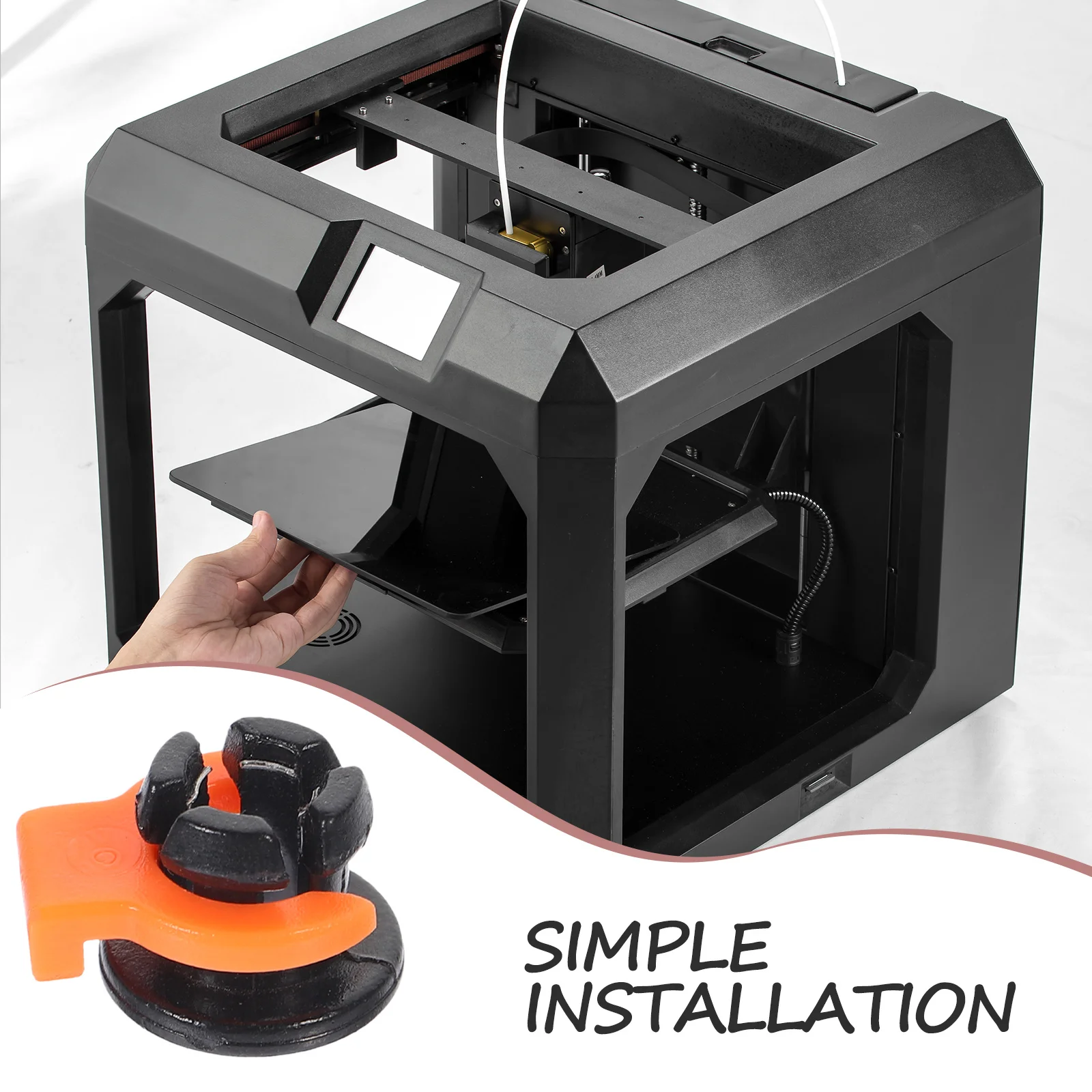 

1Set 3D Printers Accessories Stable Fixing Effect Quick Connectors Plastic Fittings Tube Clamps Clips for 3D Printer Hotend