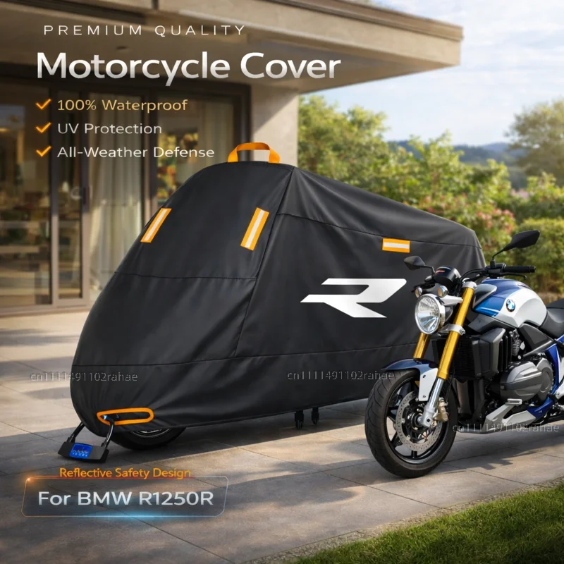

Чехол для мотоцикла BMW R1250R R1200R, водонепроницаемый, утолщенный, из полиэстера, с защитой от ультрафиолета, от дождя, пыли, солнца, всепогодный чехол