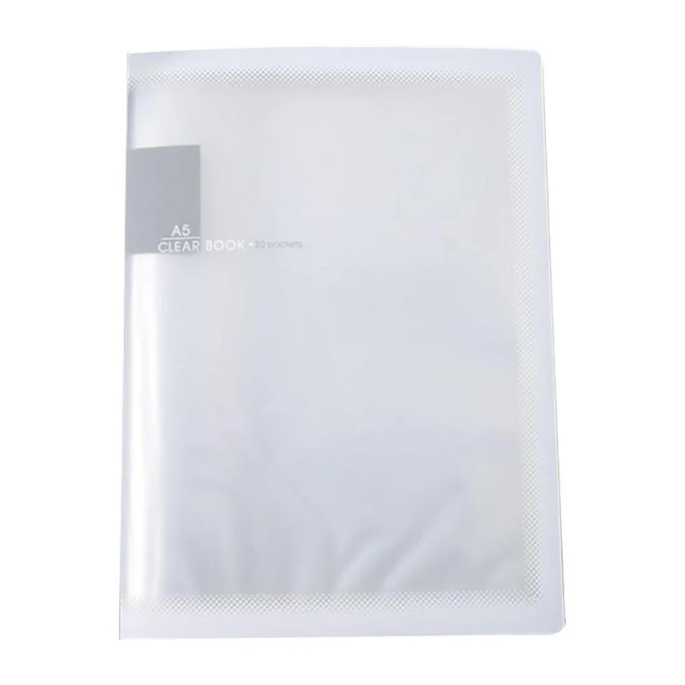 

Portable 20/40 Pages Landscape Sticker Storage Book Transparent Large Capacity A4/A5 Sticker Organizer A5 File Folder Students