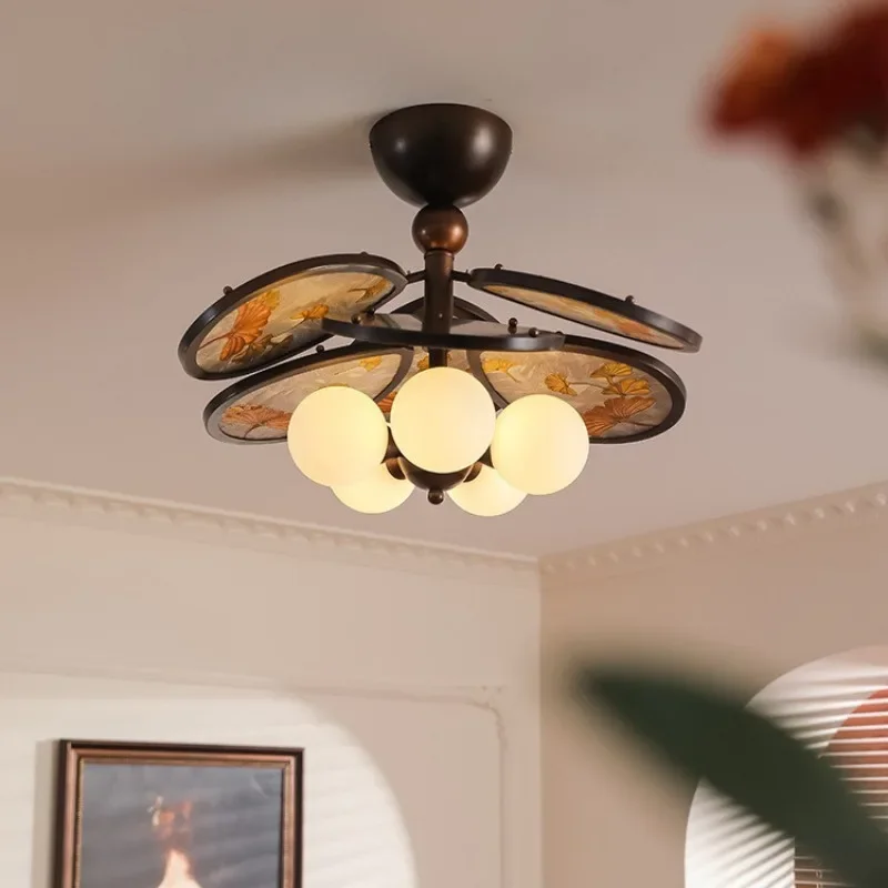 Enamel bedroom ceiling light Zen new Chinese style room antique master bedroom light