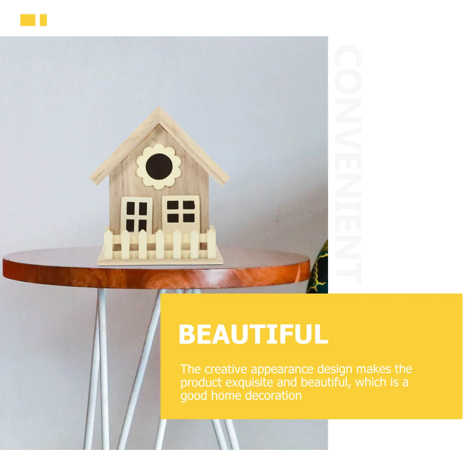 

Wooden Bird Exquisite Detail Workmanship Creative Structure Easy Use Home Garden Decor Bird Birdhouse Decor