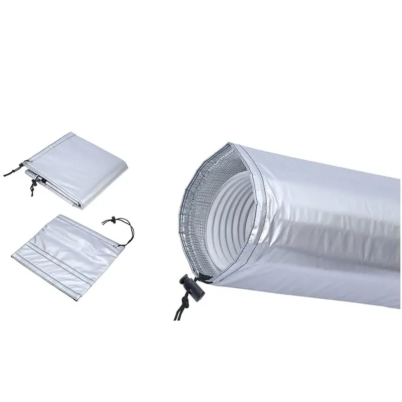 NEW HOT In Stock-Portable Ac Hose Insulation Sleeve Portable AC Hose Insulation Sleev Adjustable Length With Elastic Drawstrings