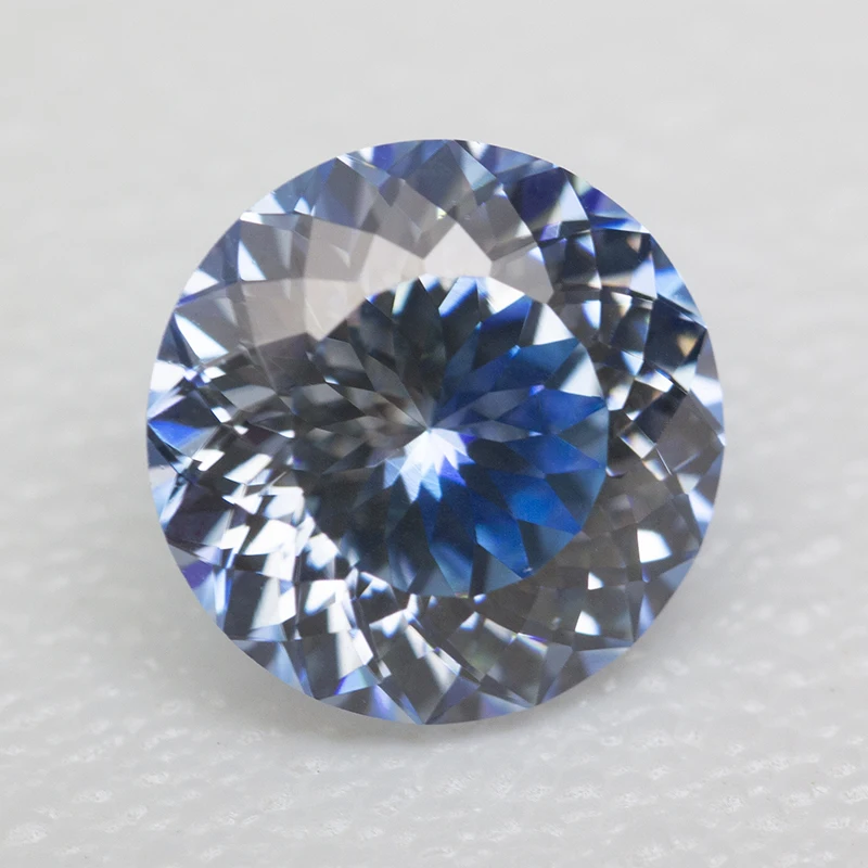 Ice Blue 100 Faces Cut Moissanite Stone with GRA Certificate 0.5-3.0ct Russian Cut Moissanita Diamonds Positive Pass Tester