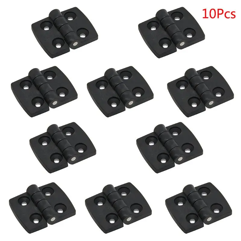 Description Picture 6 of item652F 10 Pieces Black Plastic Hinges Folding Butt Hinges Light Duty Drawer Cabinet Door Hinges Furniture Hardware Durable
