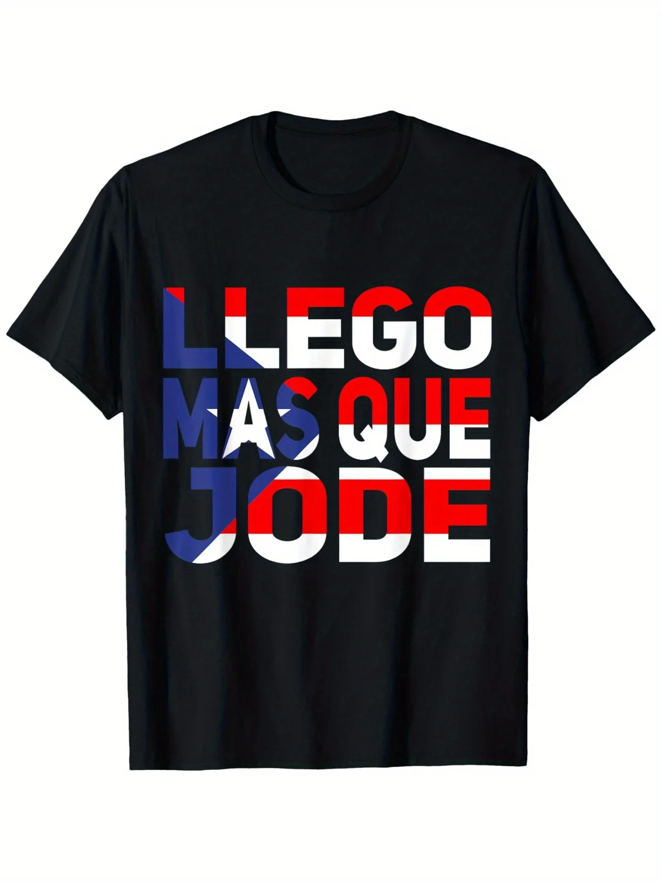 Spanish Puerto Rico Graphic T-Shirt - Unisex 100% Cotton Outdoor Tee, Black with 