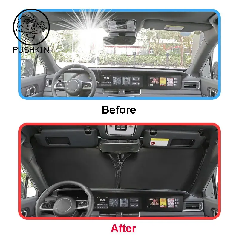 For Lixiang L7 L8 L9 L6 2024 Full Black Car Sunshade Side Window Privacy Curtains Front Rear Sunscreen Heat Insulation Sunshield