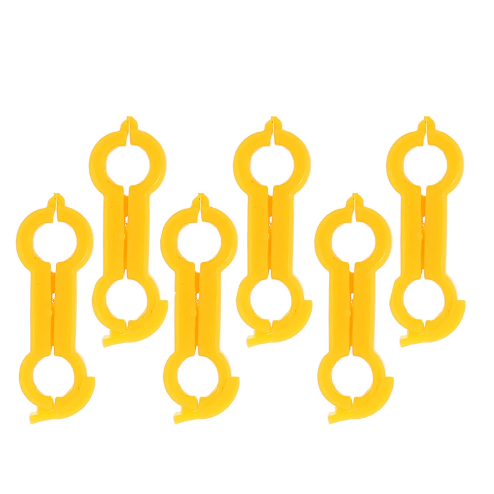 

6 Pcs Parrot Foot Corrector Bird Chick Leg Bands Ring Alignment Device Yellow Tool