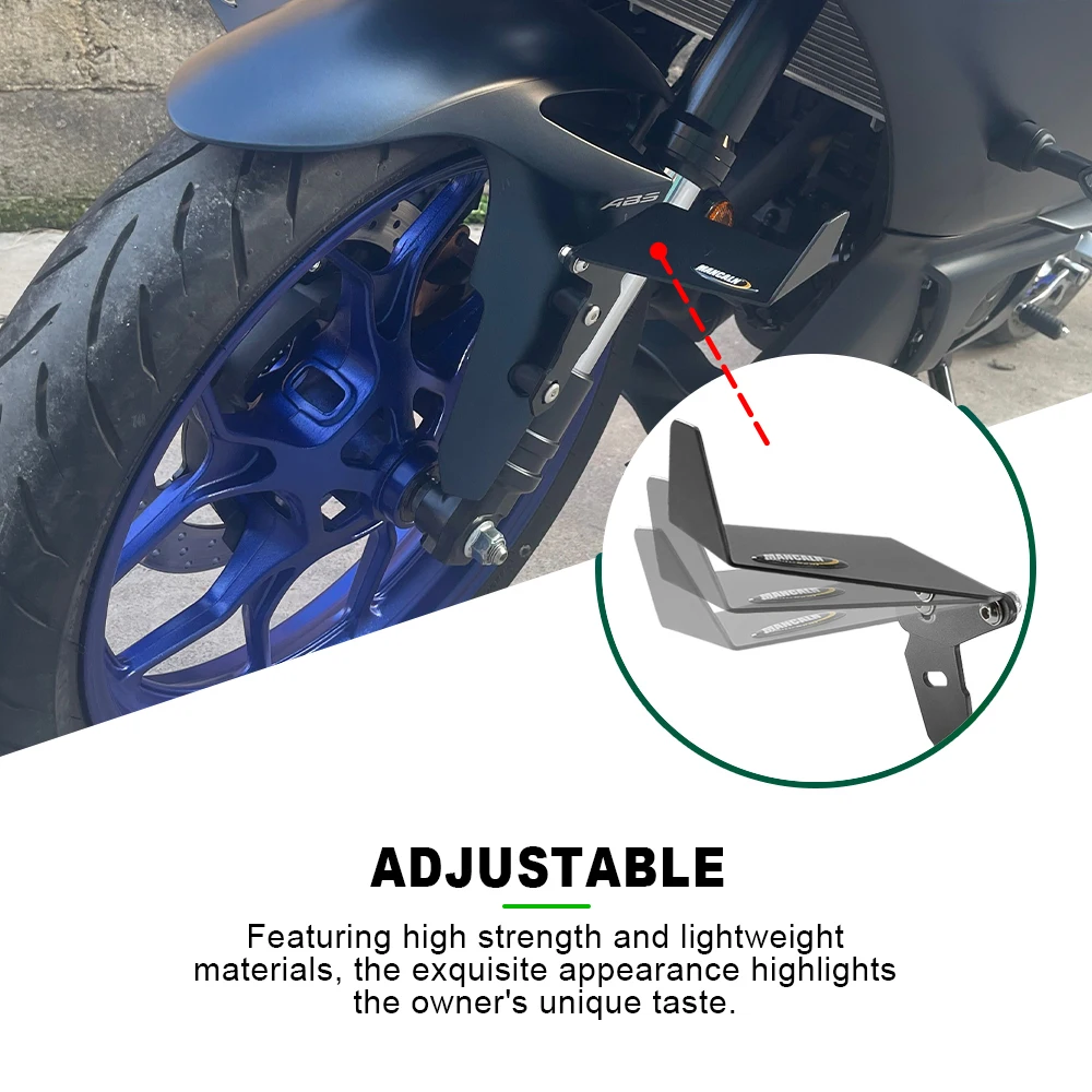 Motorcycle Front Fender Adjustable Fixed Wind Wings For Kawasaki ZX-4R ZX-4RR ZX-25R/SE 2020-2023 2024 Aerodynamic Winglets