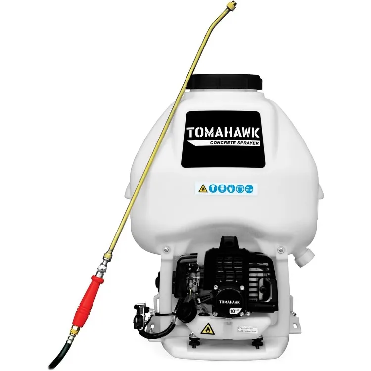 Tomahawk 6.5 Gal Motorized Backpack Concrete Sprayer with Wand and .5 GPM Fan Nozzle Included