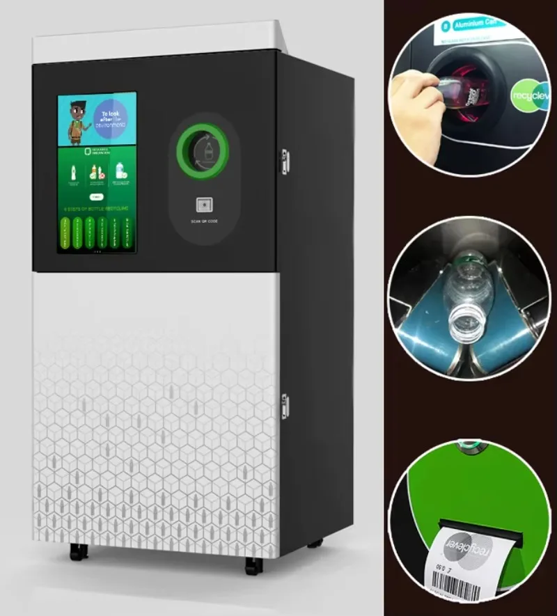Reverse Vending Machine Bottle and waste recycling; customizable reverse vending machines.