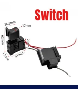 16A 5E4 Trigger Switch For Electric Blower DC 7.2-24V Battery Powered Air Tool Control Button Replacement Part Black