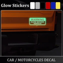Warning Slow Moving Vehicle Bumper Sticker Safety Vinyl Decals for Cars Trucks Vans Semis High Visibility Auto Decor