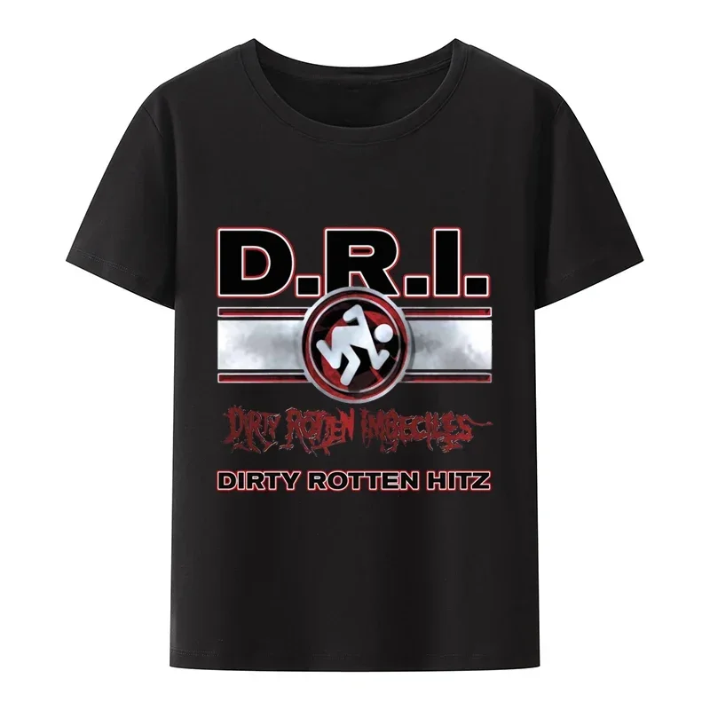 

Dirty Rotten Imbeciles Band D.R.I. T Shirt Skanker Band Logo New Mens Black Tshirt for Men Hip-hop Men Clothing