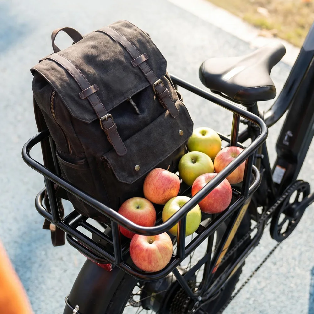 Schnell abnehmbarer Fahrradkorb für den Gepäckträger – Große Kapazität für E-Bikes und Fahrräder – Ideal für Reisen und Einkäufe – Detail 12