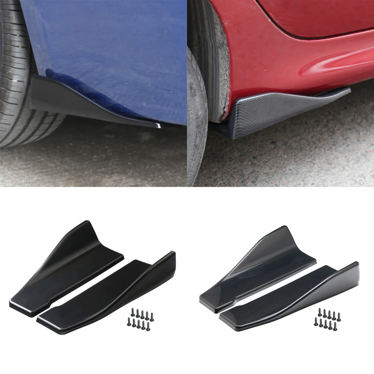 Universal Car Rear Bumper Spoiler Lip, 35cm Anti-Collision Guard Plate Small Surround Modification Part Automotive Accessories