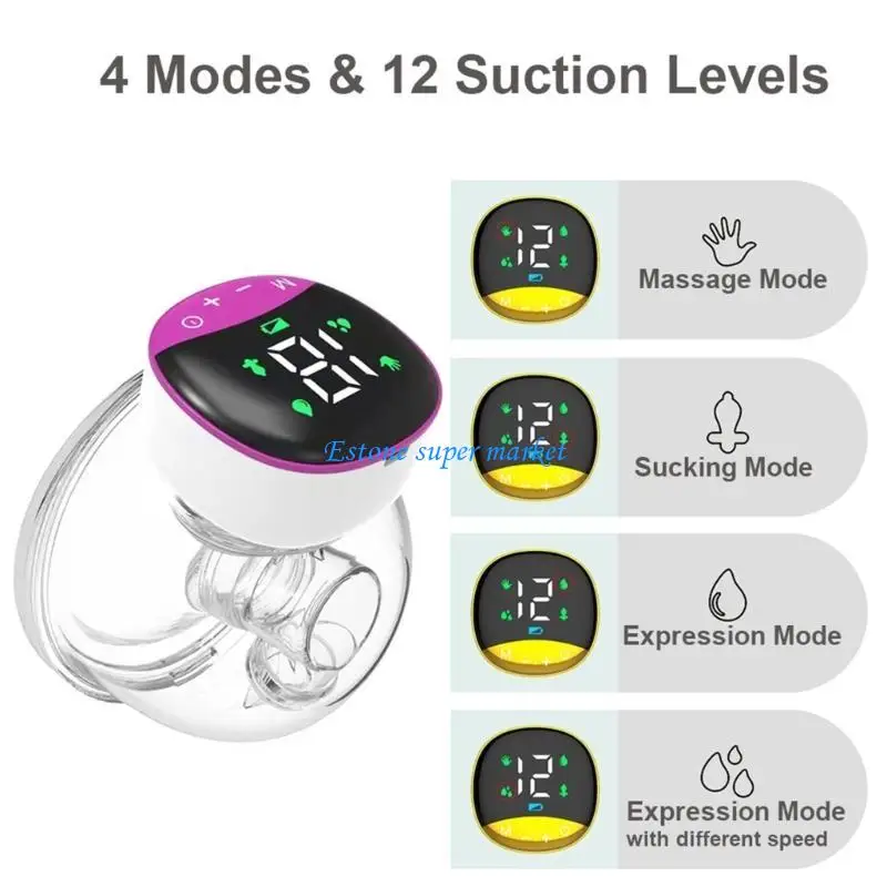 090B مضخة الثدي للرضاعة الطبيعية مضخة شفط كهربائية بدون تدفق خلفي #3