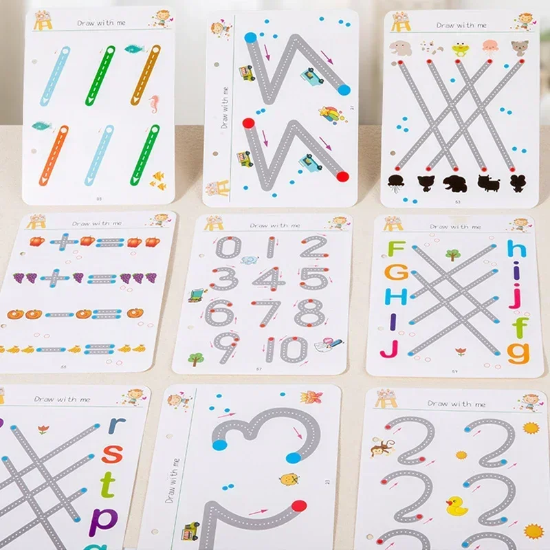 Reusable Magic Tracing Workbook with Pen & Eraser - Tracing Book for,  Drawing Practice, Writing Skills & Hand-Eye Coordination
