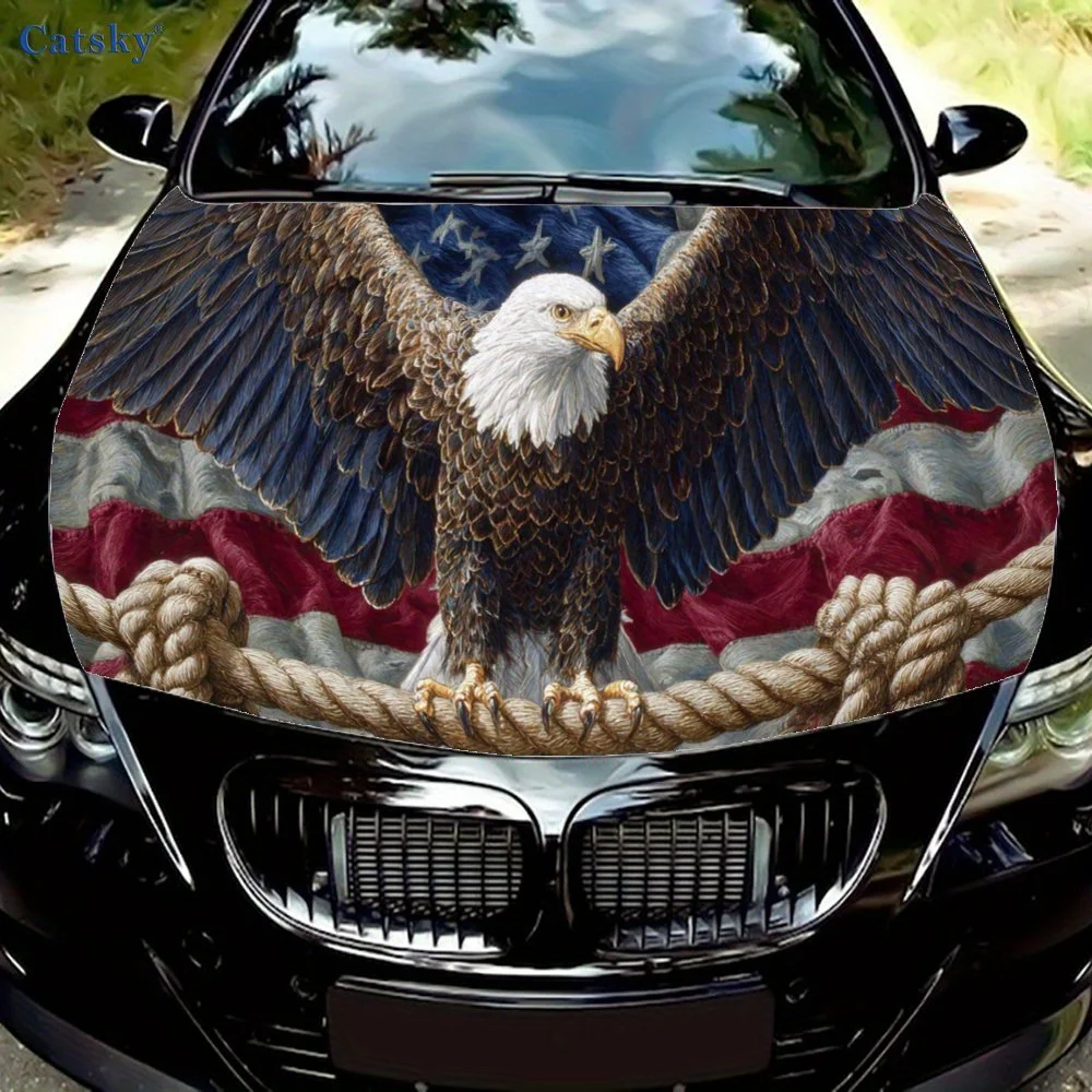 

Патриотический орел со звездами Наклейки на капот автомобиля, декоративные наклейки на чехлы автомобиля и виниловые обертки для легковых автомобилей, внедорожников и грузовиков. Самоклеящиеся