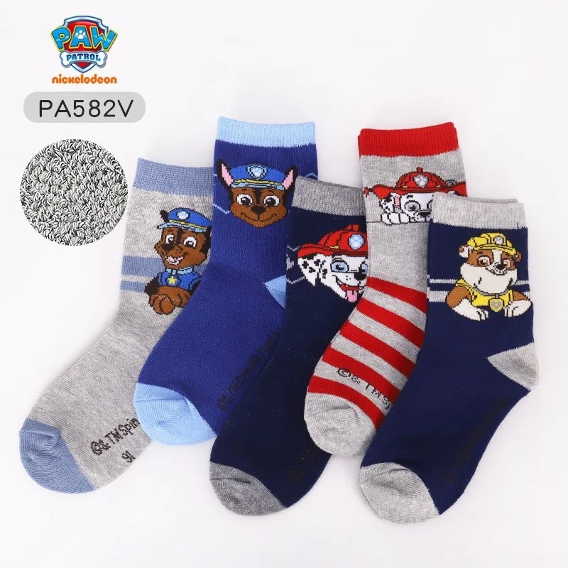 Paw Patrol Children's Autumn and Winter Socks 5 Pairs for Boys and Girls