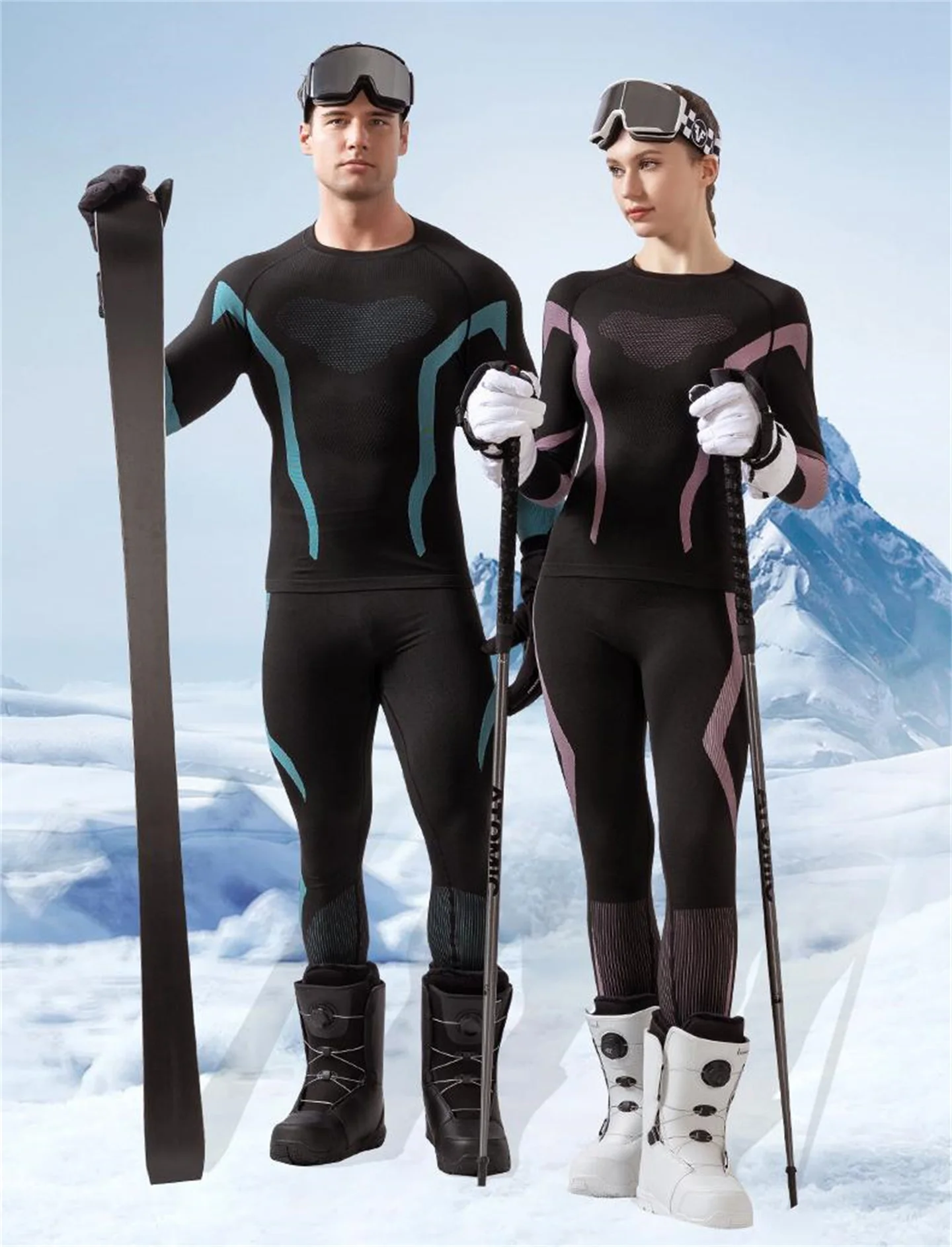 Sports Skiing Quick-Drying Suit Tight Bottoming Compression Clothing Cycling Outdoor Thermal Underwear Parent-Child Men Women