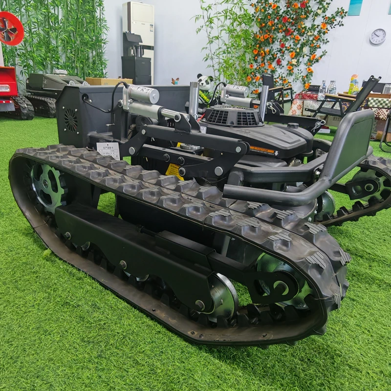 Customized remote control lawn mower tank model remote control lawn mower cutting width 1200mm customer service online