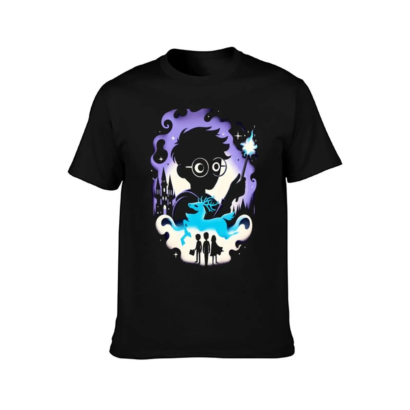 Magical Kid with a Wand - Fantasy T-Shirt, Summer Casual Cotton Tee, Oversized Streetwear Tops, Vintage Graphic Print