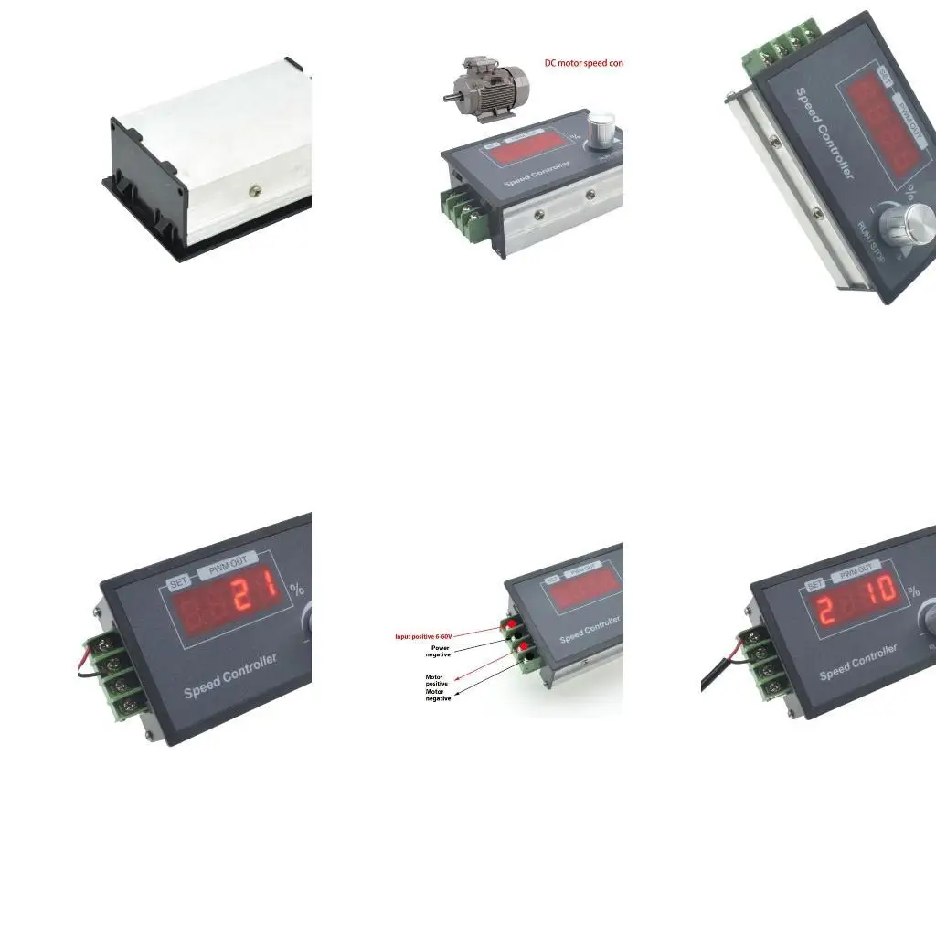 

652F Multiple Electric Motor Speed Controller Adjustable Frequency 6V to 48V Encoders Knob Interfaces Efficient Cooling
