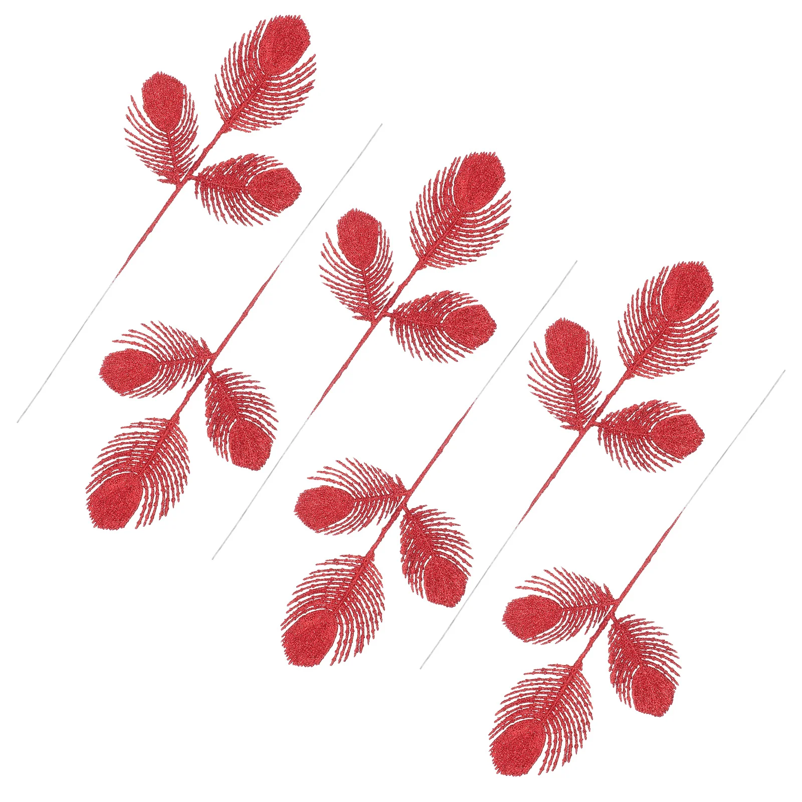 

6Pcs Christmas Tree Decoration Simulation Leaves Artificial Branches Xmas Party Supplies Home Window Door Decor Props