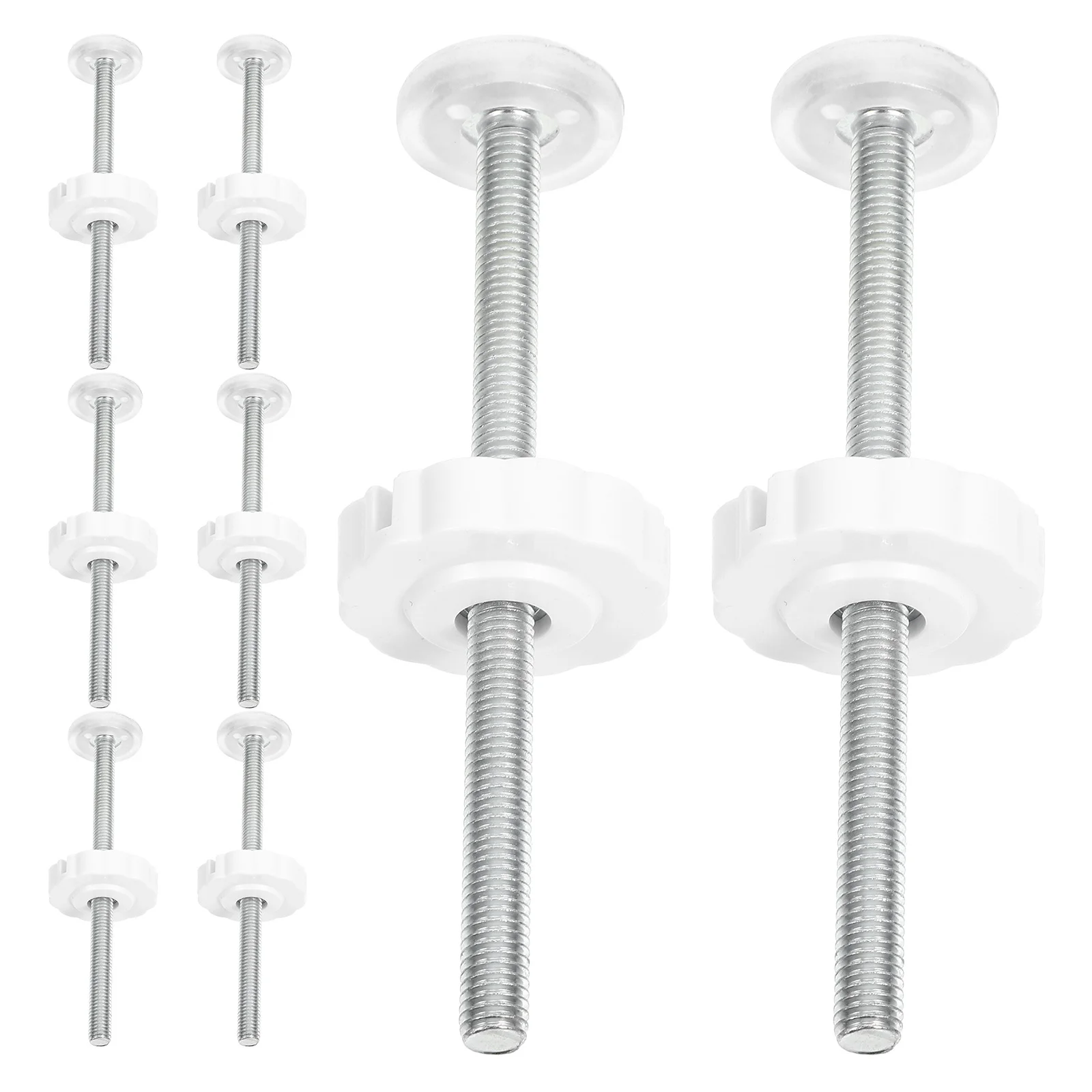 8 Pcs Baby Gate Hardware Pet Indoor Replacement Parts White Aluminum Alloy Bolts