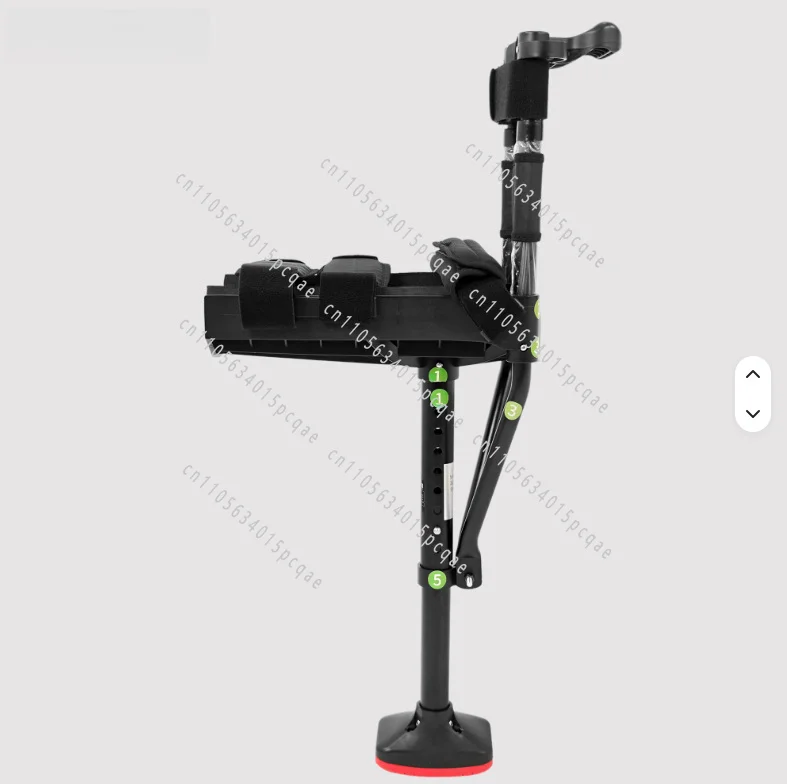 Armpit Crutches Adjustable Height Adult Single Leg Support Hands-free Knee Crutches
