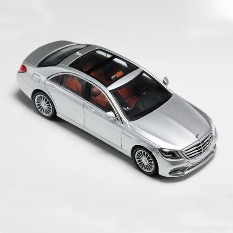 Diecast Original 1:64 Scale Benz S65 AMG W222 Simulation Alloy Car Model Static Display Collection Souvenir Gift Toy Decoration