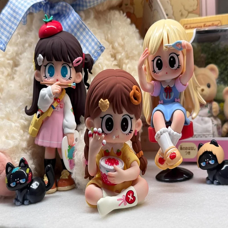 متوفر في المخزون Milay Daily Times Series صندوق أعمى Caixa Caja حلي كرتونية ألعاب Kawaii شخصيات كرتونية لطيفة