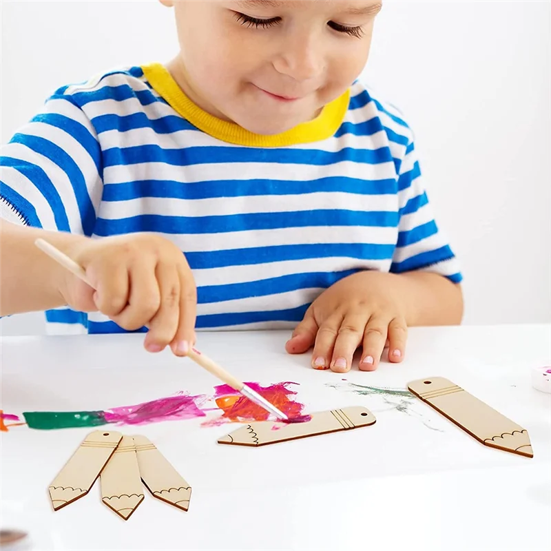 

Solid 100Piece Blank Wooden Bookmarks Crafts Lovers With Strings And Holes For Lovers And Crafts Lovers For School Office Gift