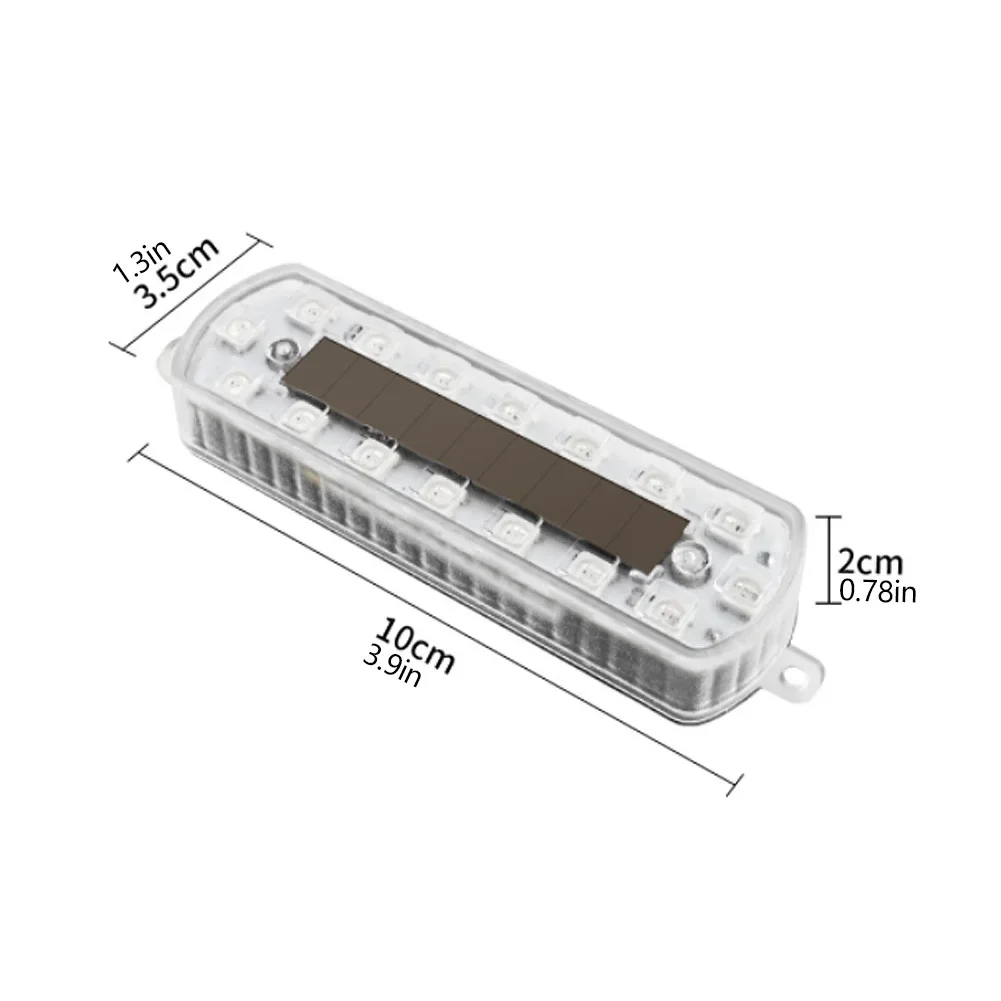 Solar Power Mortorcycle Car Warning Flashing Light 16 LED Night Ride Tail Light Strobe Light for Bicycle Motor Electric Vehicle