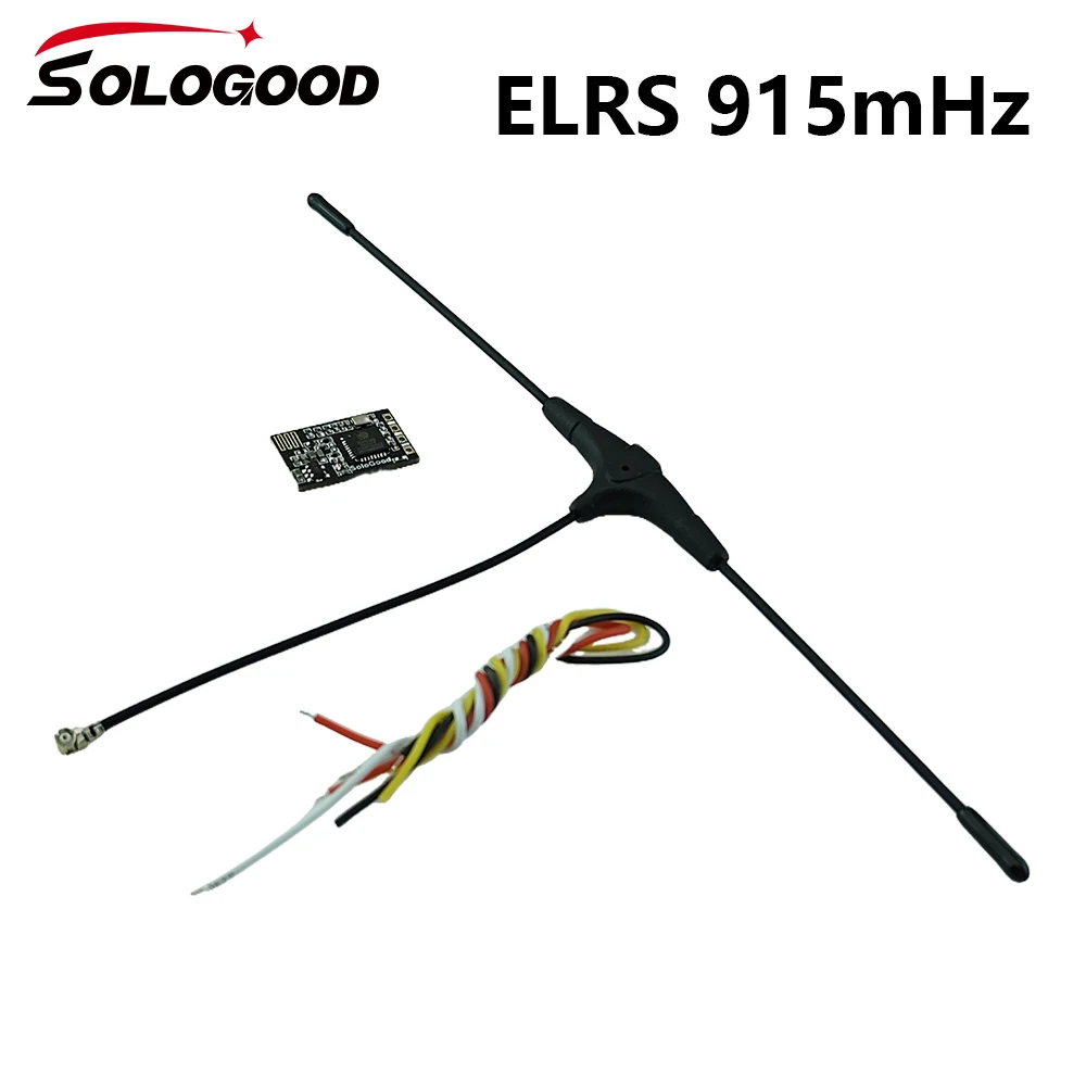 SoloGood ELRS 915mhz  Receiver ExpressLRS With T type Antenn Best Performance in Speeds Latency Range for RC Racing Drone