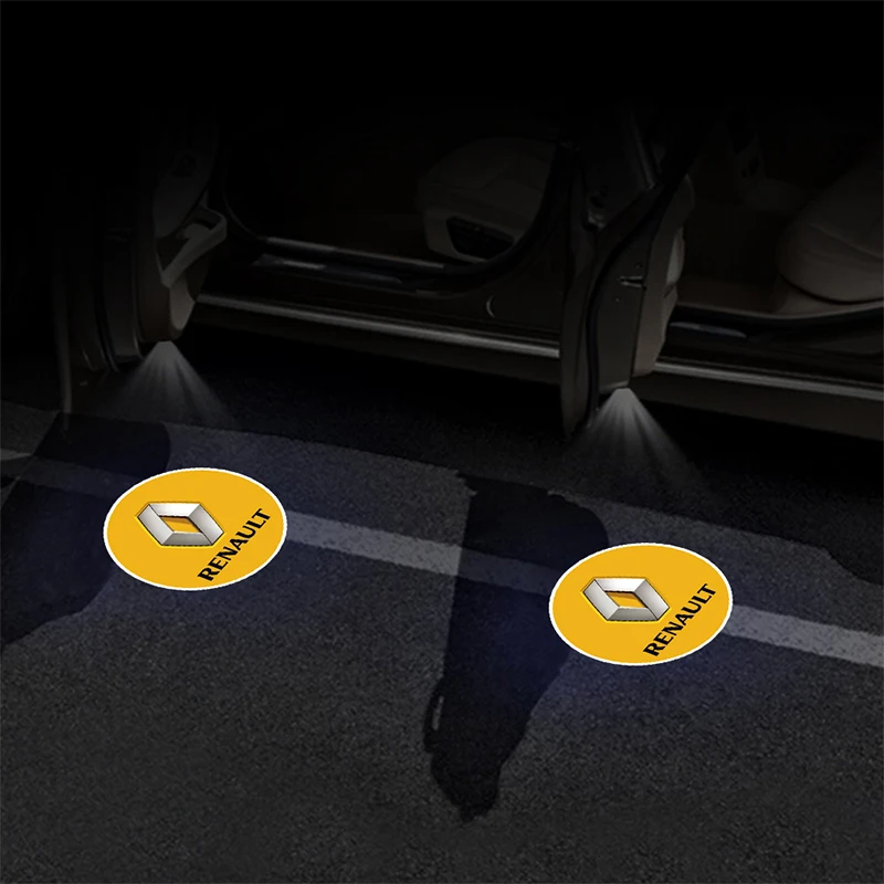 1/2 قطعة LED باب السيارة العالمي العارض عالية الوضوح ترحيب ضوء لرينو ميجان 2 3 4 توينجو كليو تاليسمان كابتور ترافيك