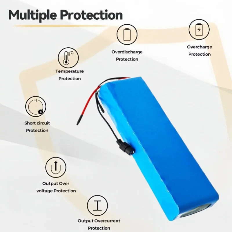 

E bike Battery Pack 36V 10000mAh - 18650 Li-Ion 500W High Capacity for Motorcycle Scooter 42V with Charger