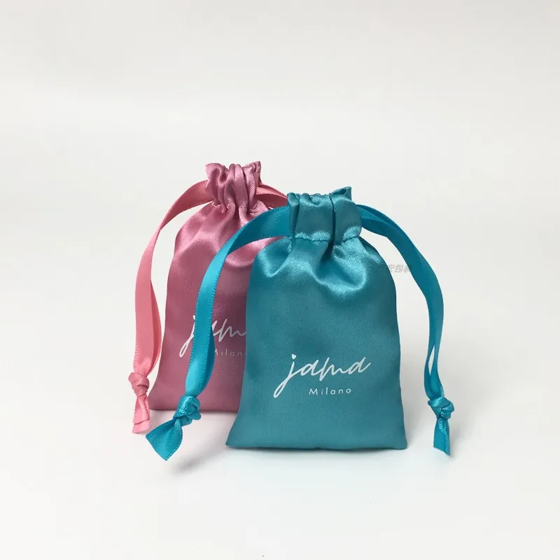 50pcs Satin Jewellry Pouch Party Gift Candy Bag Cosmetics Packing Pouch Clothes Shoes Swimsuit Dustproof Bag Can Be Customized