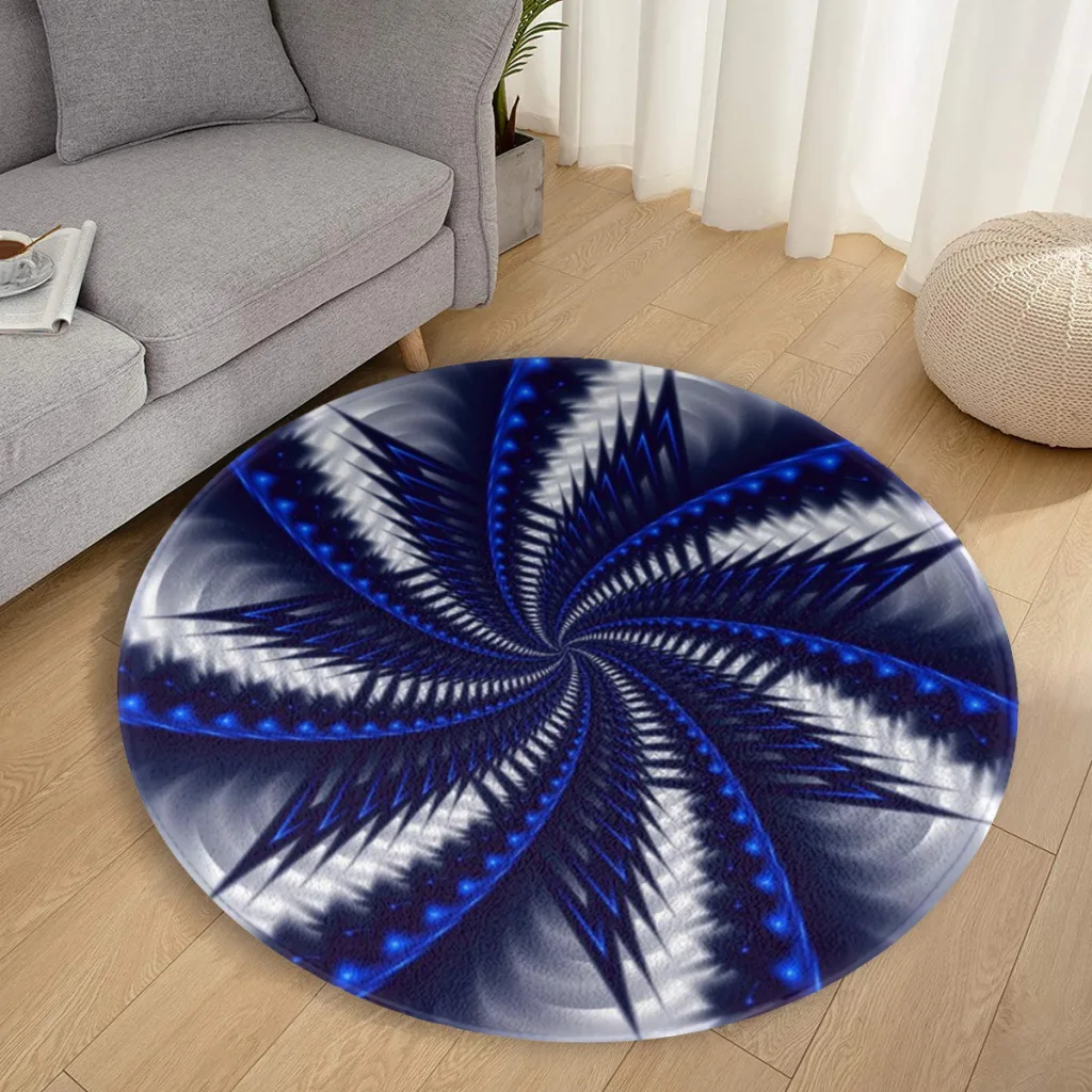 Vertigo Hypnotic Funny Area Rug Circular Carpet Rug for Living Room Bedroom Sofa Doormat Decor Game Non-slip Floor Mat