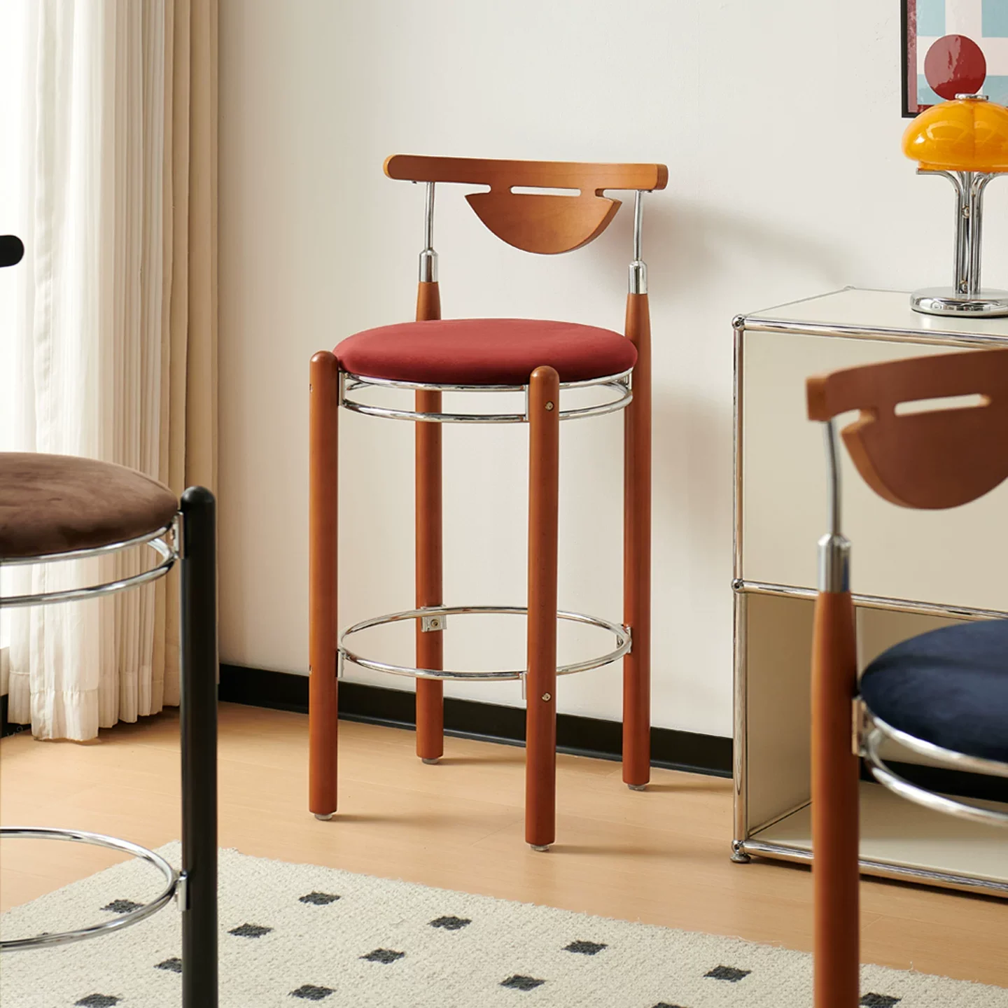 xx-Modern Retro Wooden Bar Stool High Chair Home Furniture Factory Manufacturer Kitchen Bar Chair^
